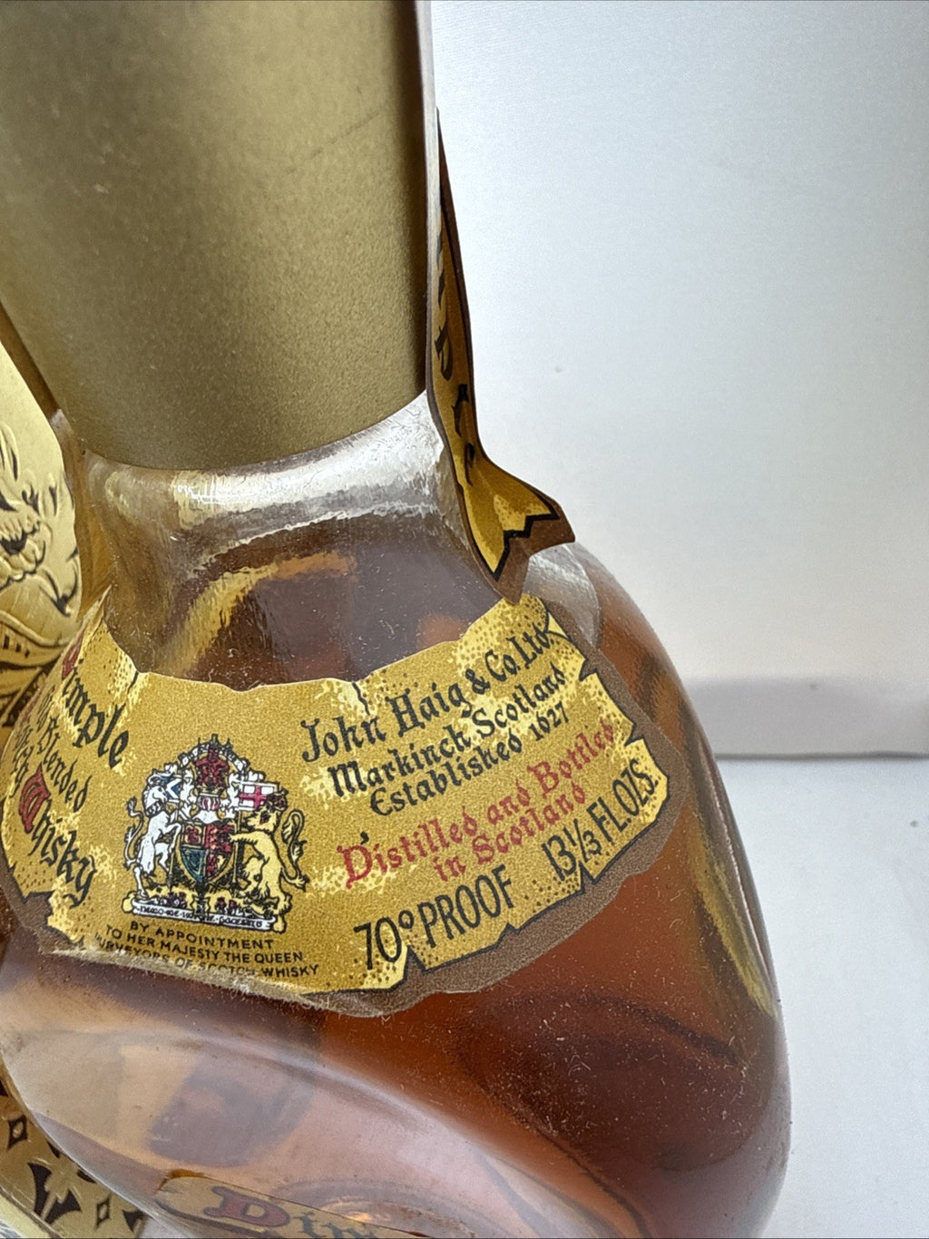 Haig's Dimple — Half Bottle (37.5cl) — c.1960s–70s — 70° Proof, boxed