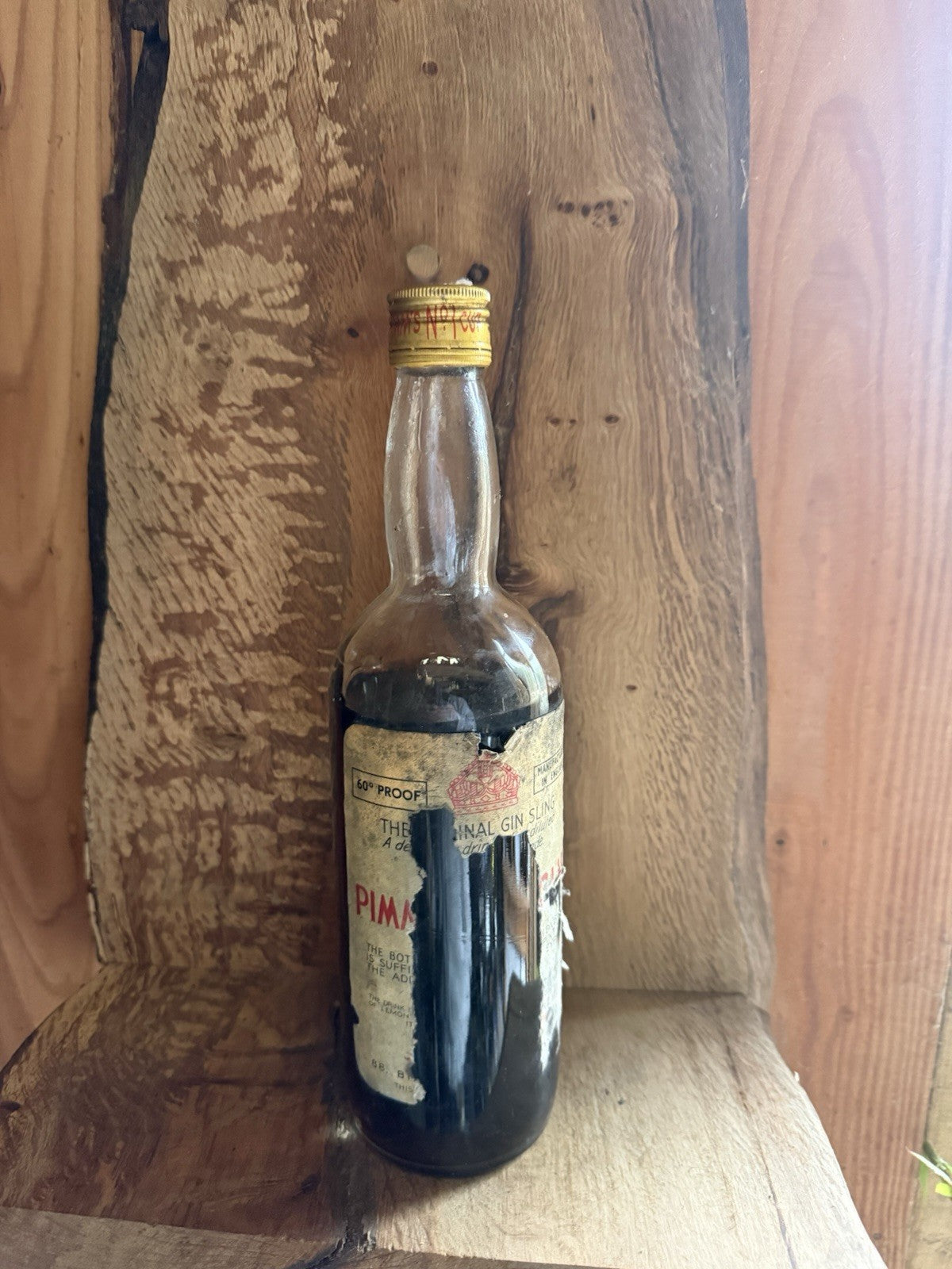 1970's Pimms No 1 The Original Gin Sling (1970's) Label Tatty But Unopened