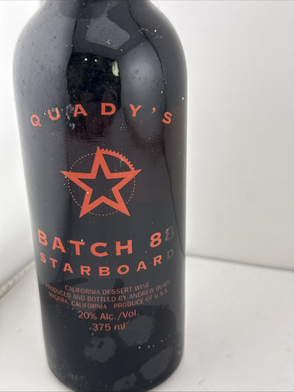 Quady’s Starboard Batch 88 California Dessert Wine 375ml Vintage 1990s Pos Earli