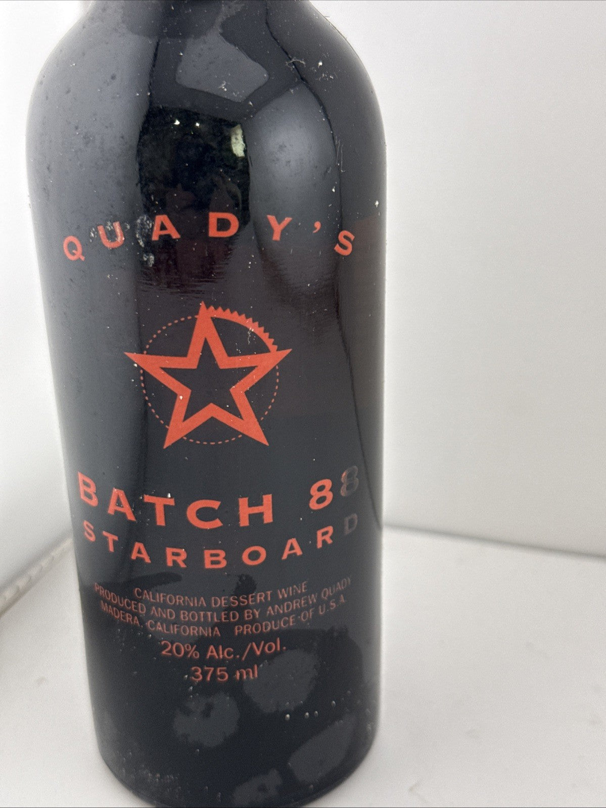 Quady’s Starboard Batch 88 California Dessert Wine 375ml Vintage 1990s Pos Earli