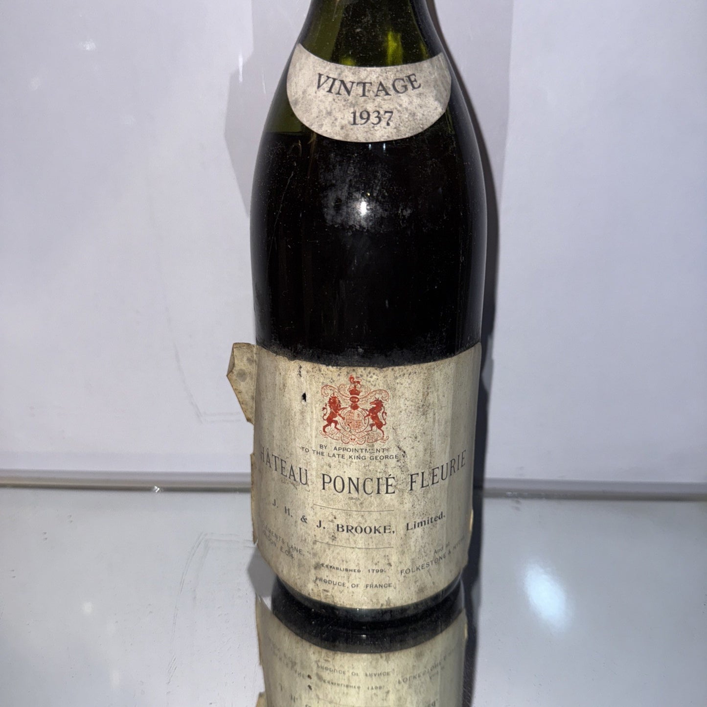 1937 Château Poncié Fleurie pre-war Beaujolais Cellar Stored On It's Side