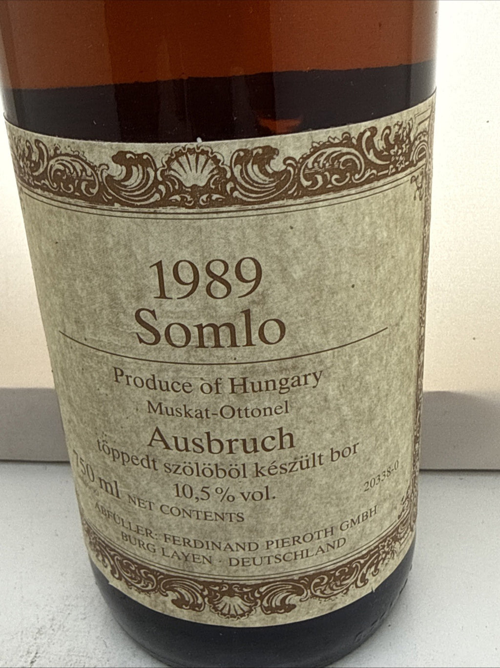 Pieroth Somlo Muskat‑Ottonel Ausbruch 1989 Drinks Beautifully!