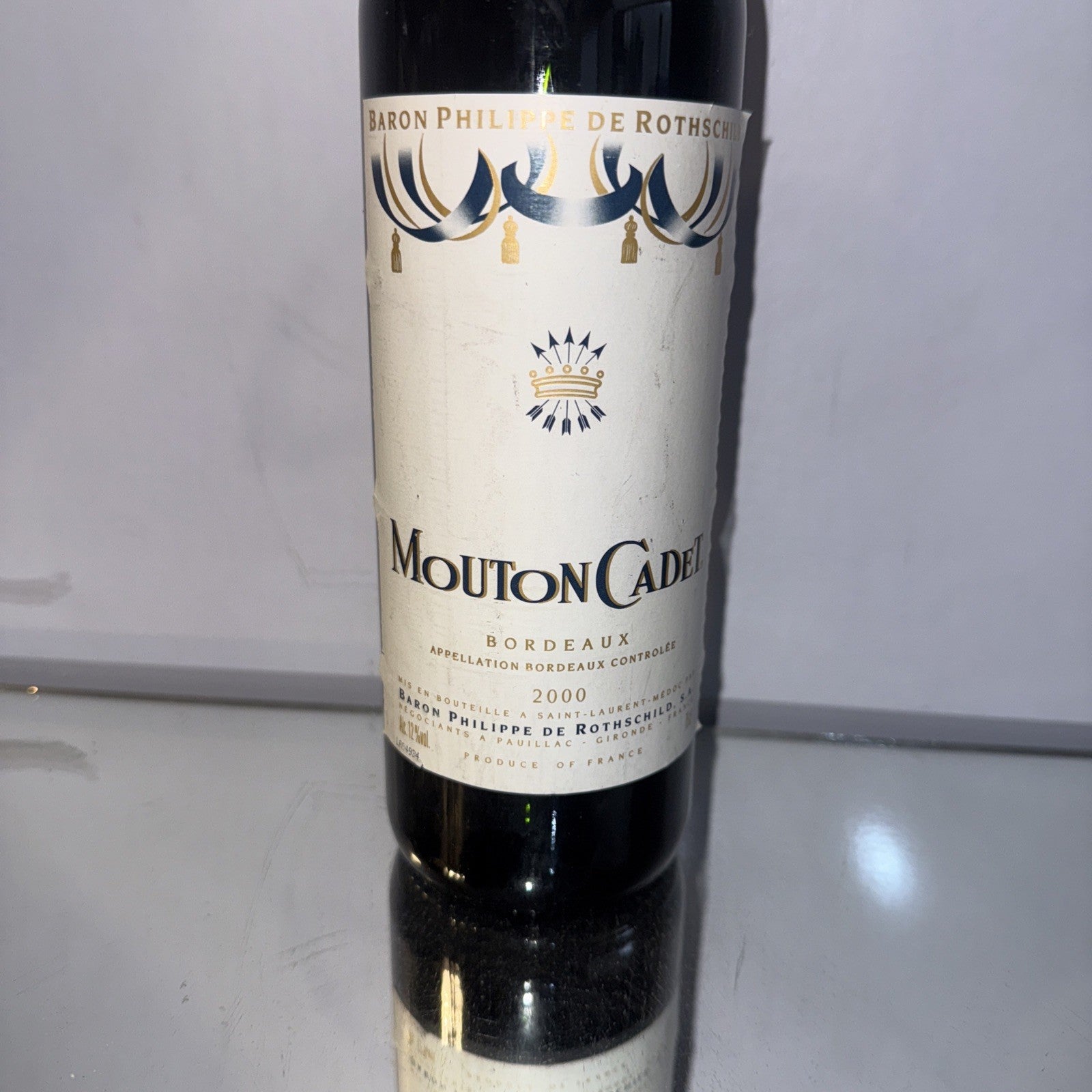 Mouton Cadet 2000, a red Bordeaux wine Baron Philippe de Rothschild