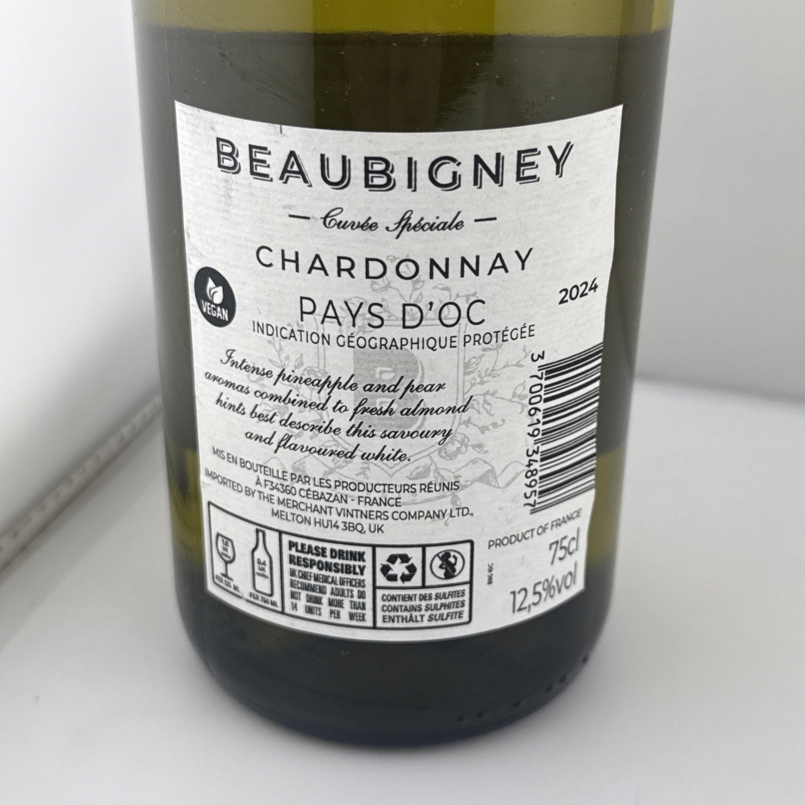 La Marquise Beauligny Chardonnay 2024 Pays d’Oc 75cl French White