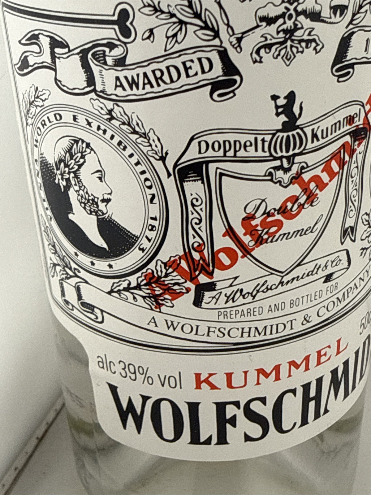 Wolfschmidt Kummel Liqueur 50cl 39%