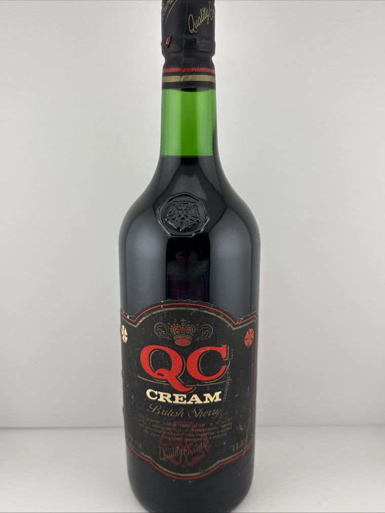 Vintage QC Cream British Sherry 1 Litre 15% – Large Format – c. 1980s