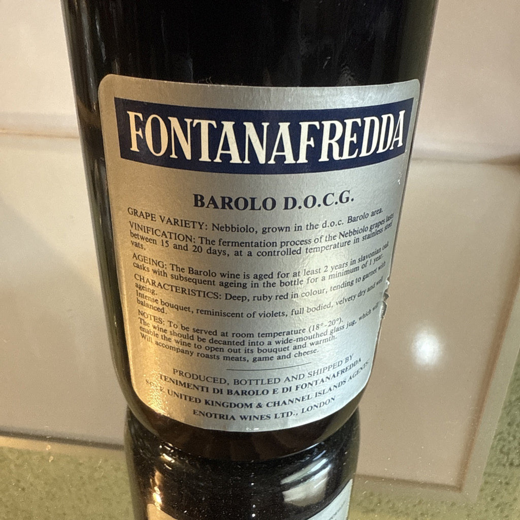 Fontanafredda Barolo 1982 unbelievable condition Vintage Rare