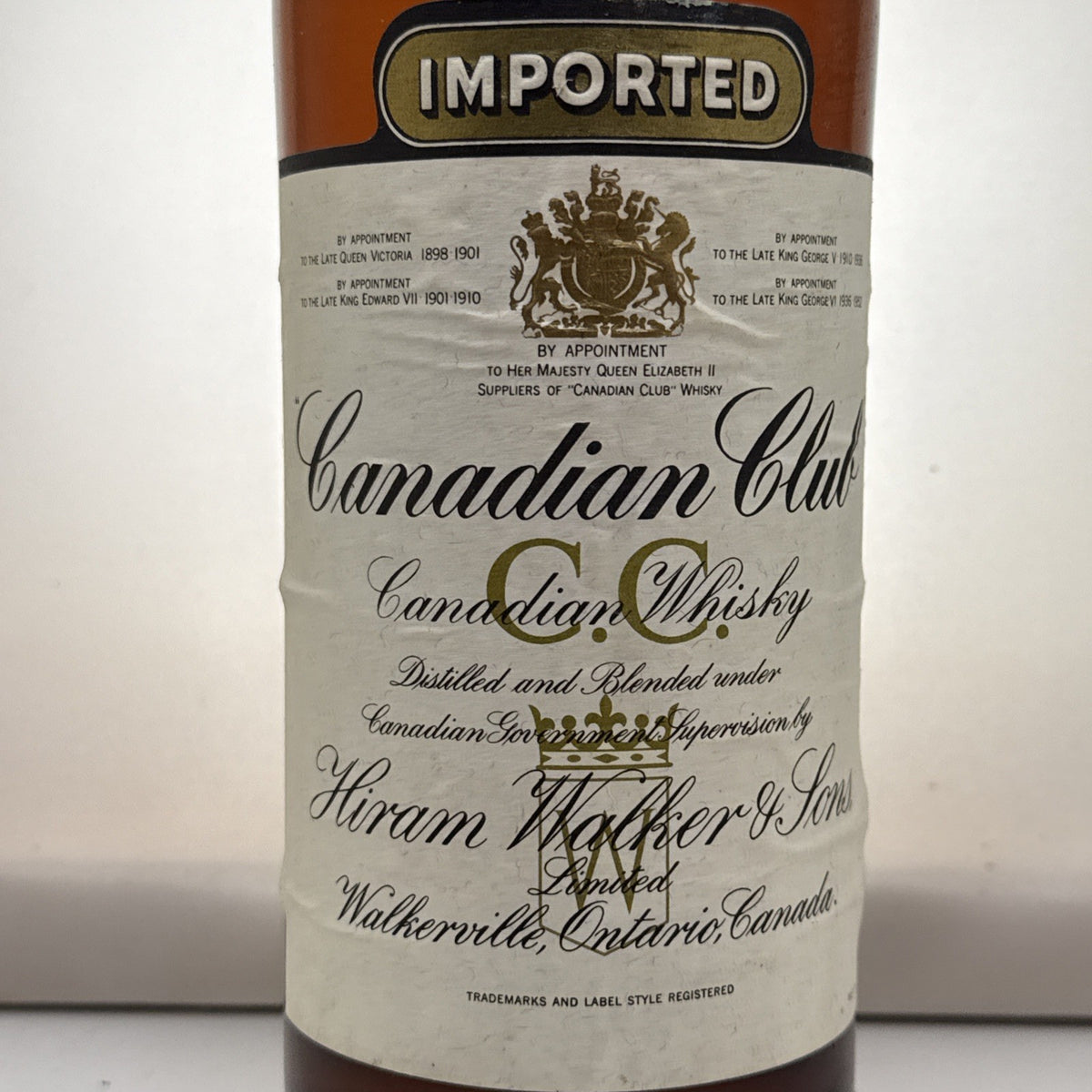 Canadian Club — c.1970s–80s — Hiram Walker — 75cl