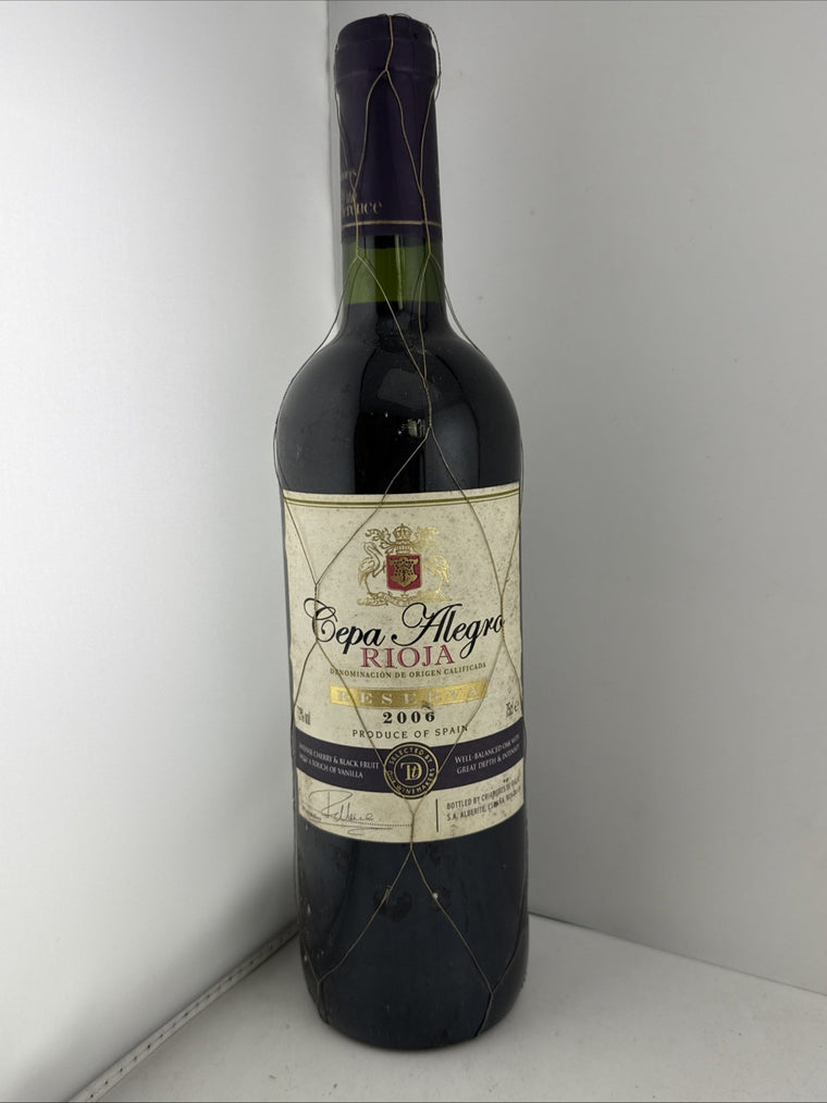 Cepa Alegra Rioja Reserva 2006 Mature Spanish Red Wine 75cl