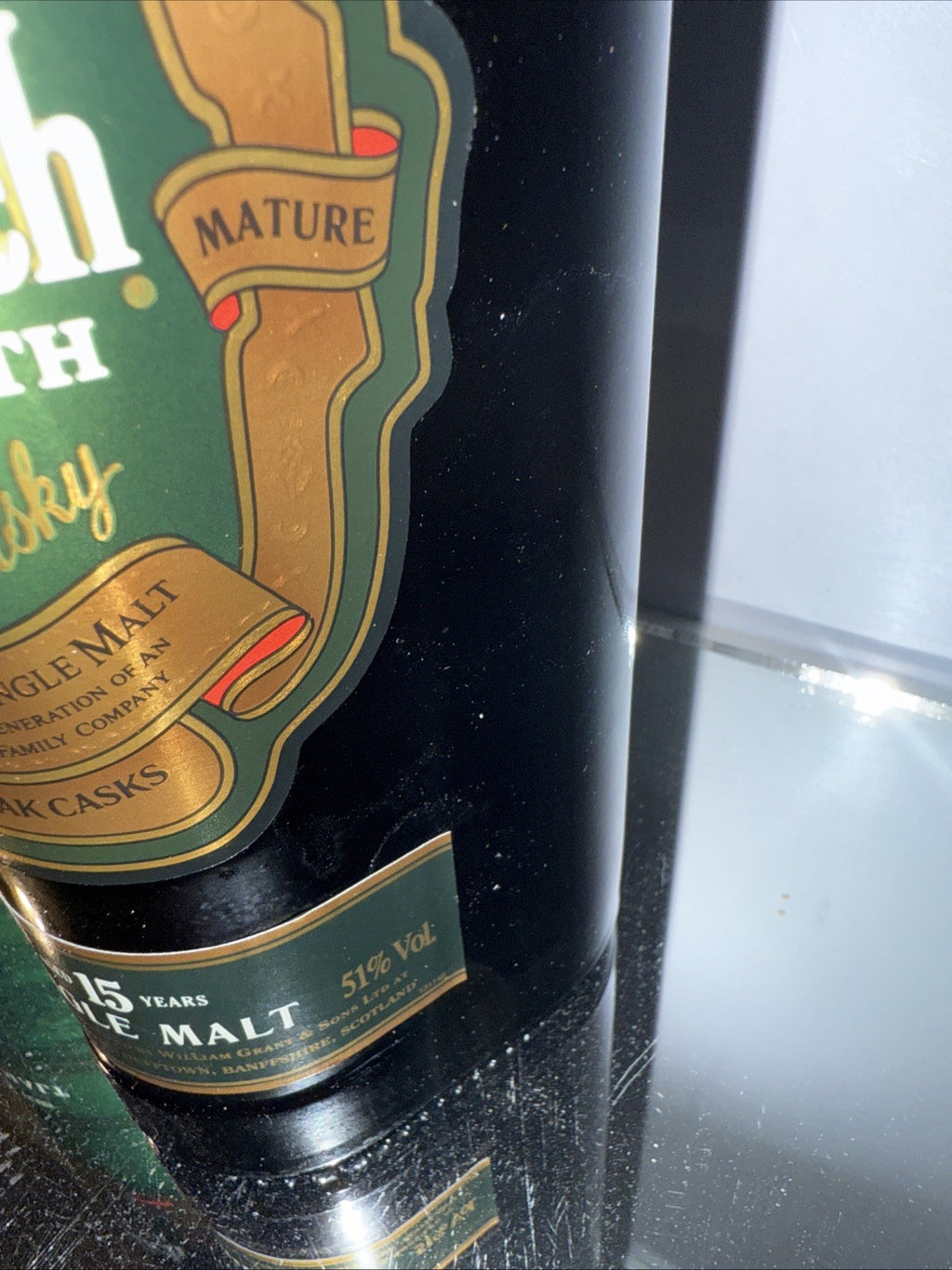 Glenfiddich 15 Year Old Cask Strength Scotch Whisky Bottled 1990s 51%abv 1L