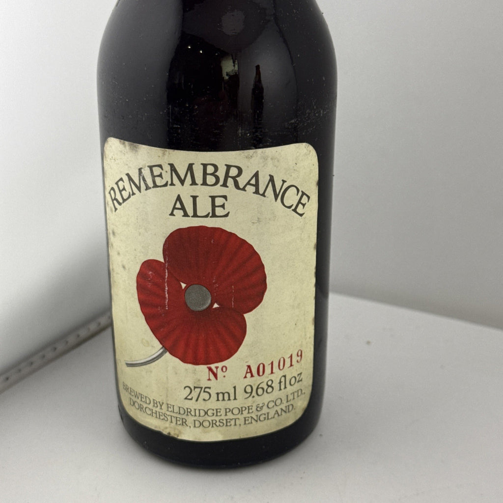 “Remembrance Ale Eldridge Pope Numbered Bottle A01019 Poppy Appeal Vintage”