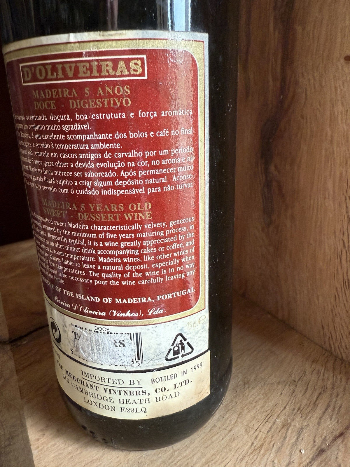 D'Oliveiras 5 year old Madeira 1980s