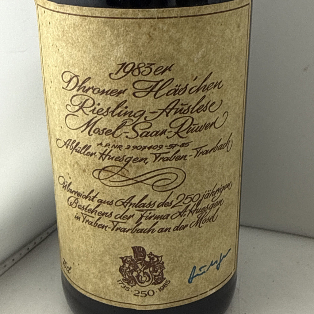 1983 Dhroner Häuschen Riesling Auslese Mosel 75cl – High Shoulder