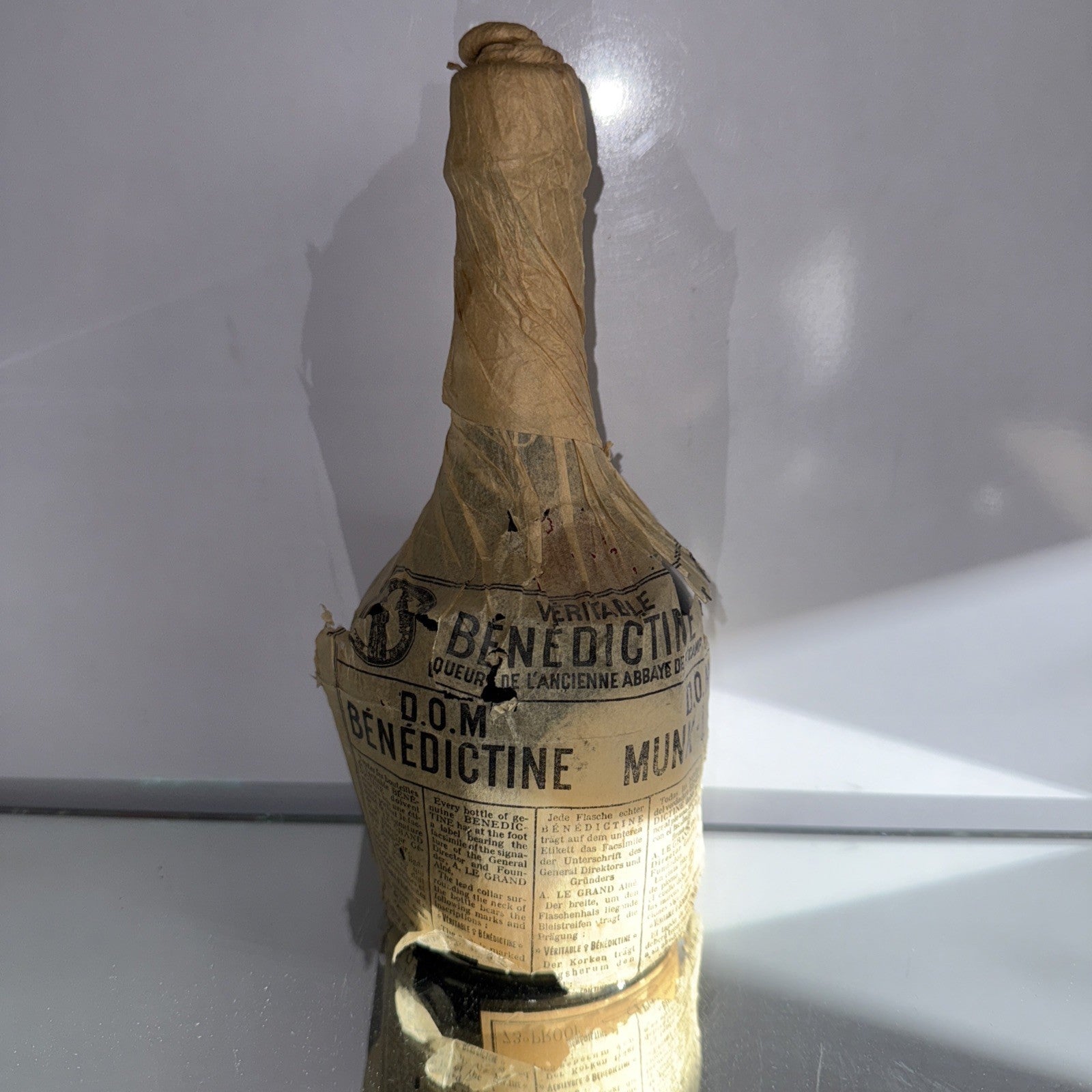 1960s Bottled Dom Benedictine 13 1/3 FL OZ  73% Proof Vintage  Matured