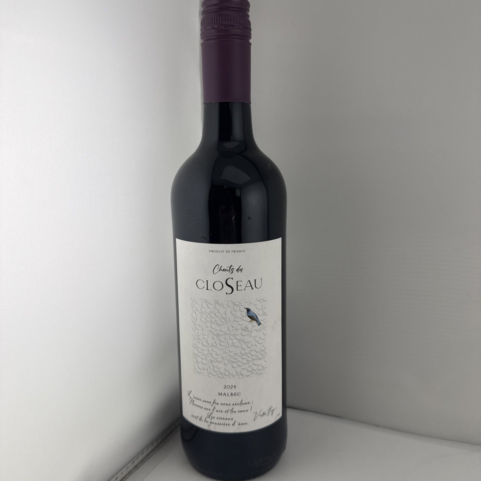 Chants du Closeau Malbec 2024 French Red Wine 75cl