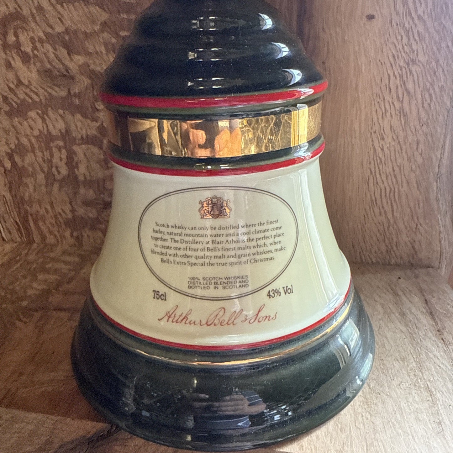 Bells Whisky 75cl decanter Christmas 1990 vintage matured