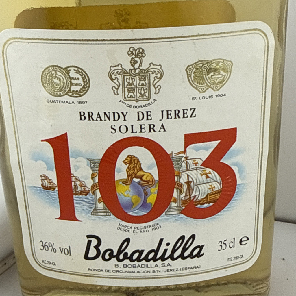 Bobadilla 103 Brandy de Jerez Solera 35cl (late 1980s–1990s)