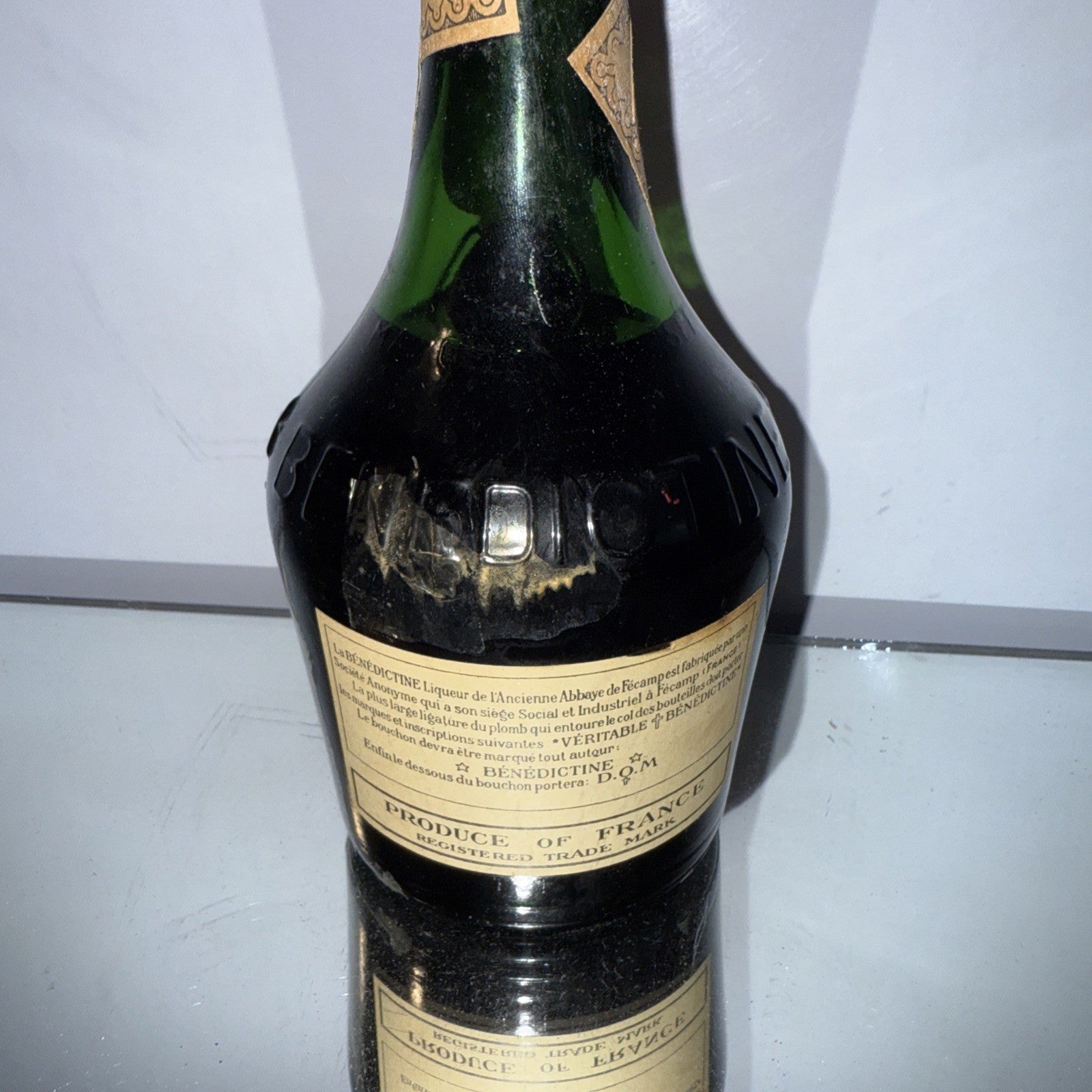 1960s Bottled Dom Benedictine Unusual 12 FL OZ  Size 73% Proof Vintage Matured