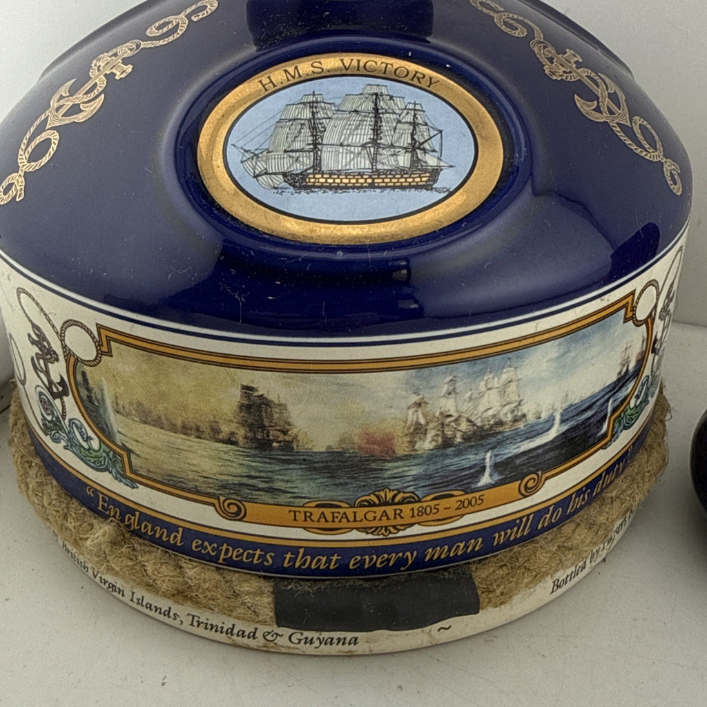 Pusser’s Navy Rum Trafalgar Bicentenary 2005 15 Year Ceramic Decanter 1L Full