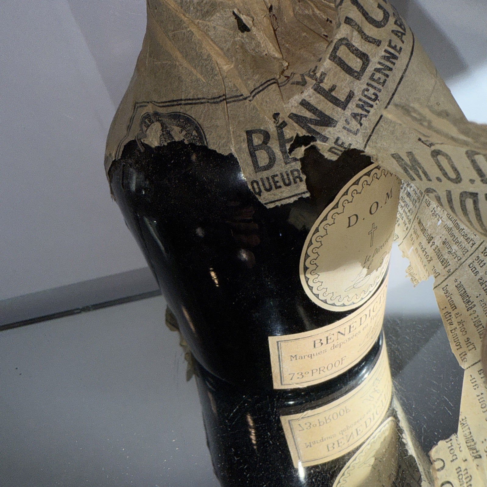 1960s Bottled Dom Benedictine 13 1/3 FL OZ  73% Proof Vintage  Matured