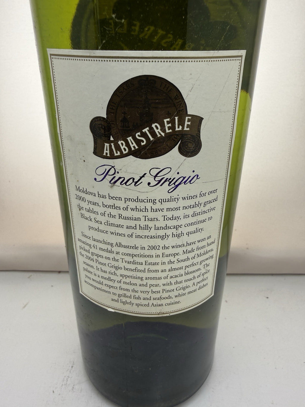 Albastrele Pinot Grigio 2004, 22 years old — dry, Moldovan white