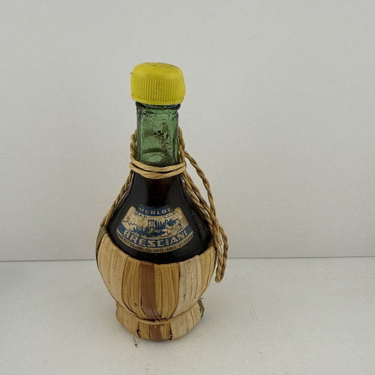 Italian Merlot Bresciani Wine in Wicker Bottle (full)