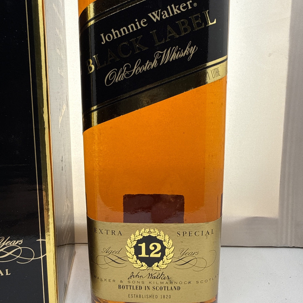 Johnnie Walker Black Label 12 Year Old 1990s 1L 40% Boxed