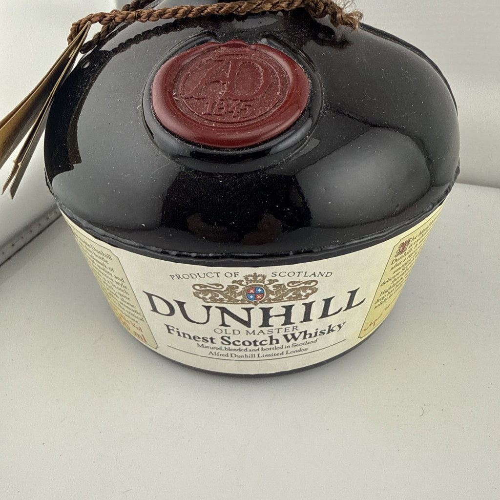 Vintage Dunhill Old Master Finest Scotch Whisky Decanter Bottle Sealed