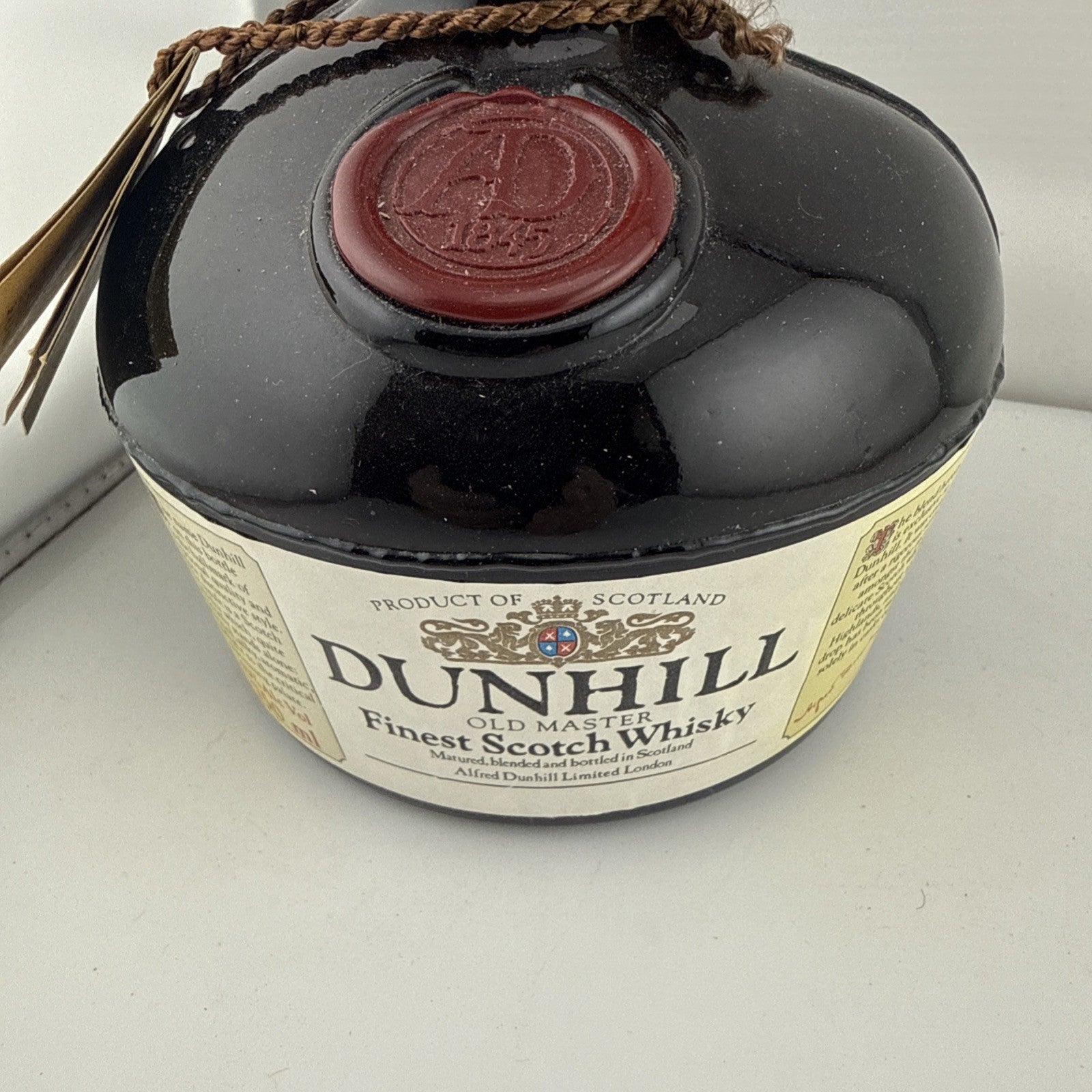 Vintage Dunhill Old Master Finest Scotch Whisky Decanter Bottle Sealed