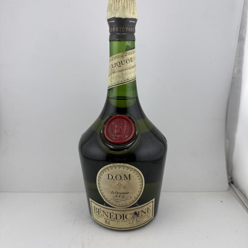 Dom Benedictine 70cl Bottle 43 % pre 1978 bottling Label In Poor Condition