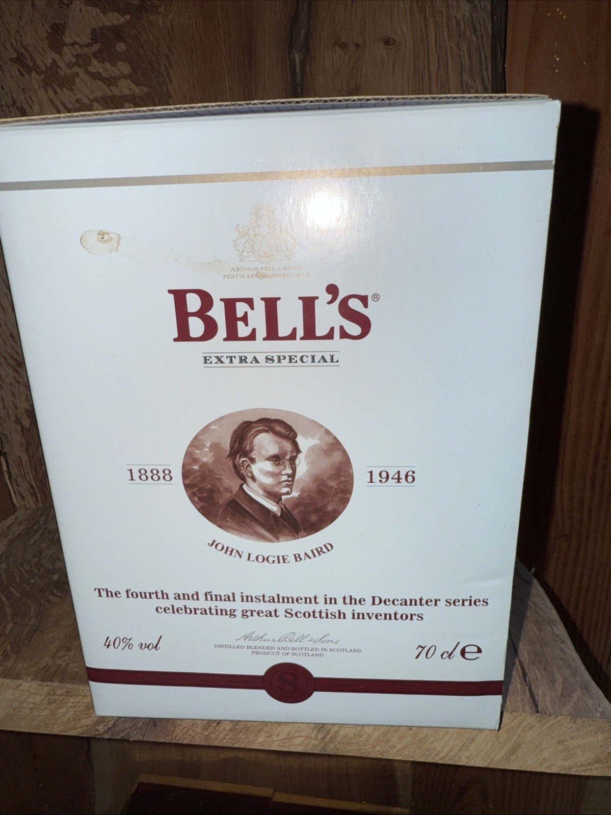 Bells Whisky Decanter Inventers series John Logie Baird full boxed mint 2004