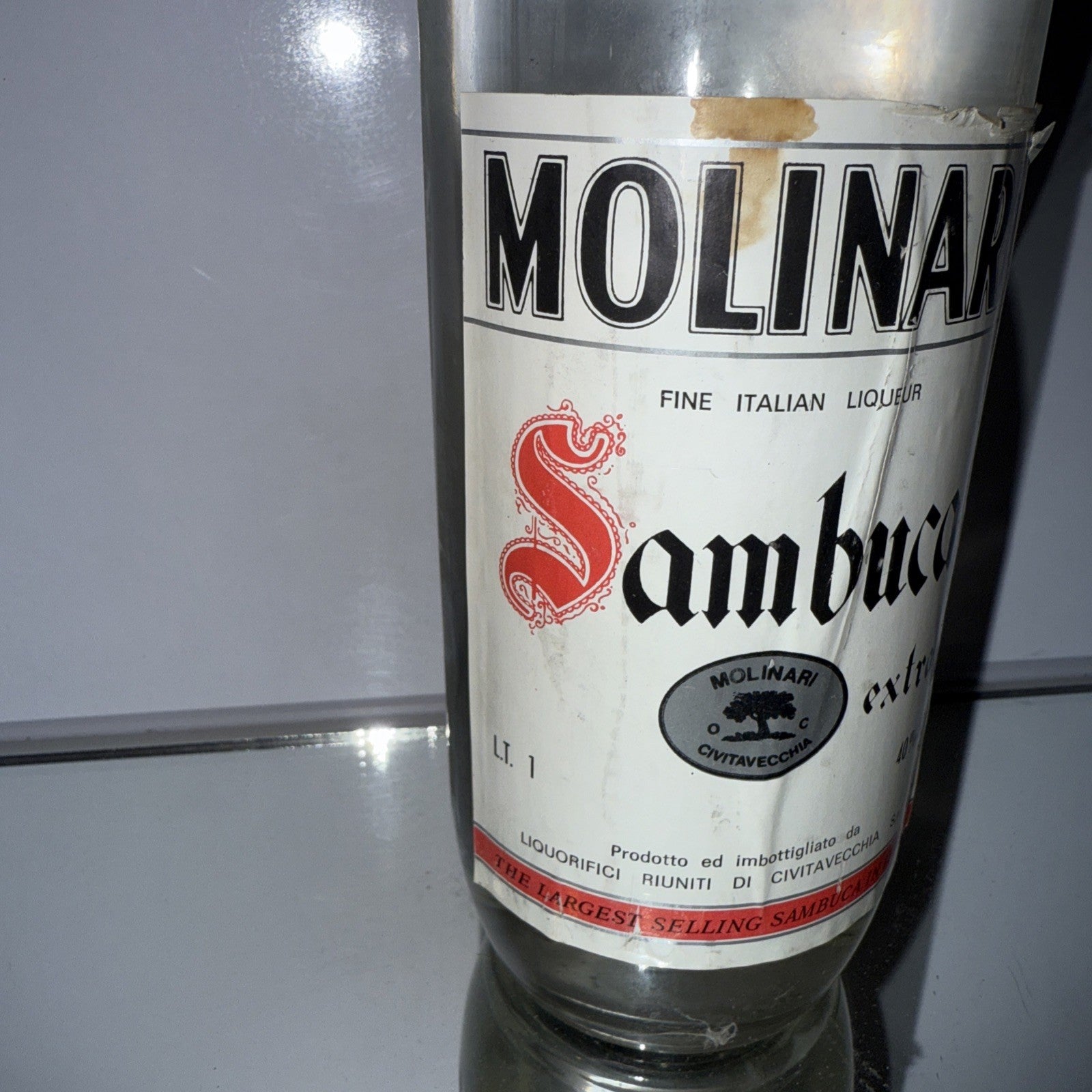 Molinari 1L Bottle Of Sambuca ( Bottled 1970s)