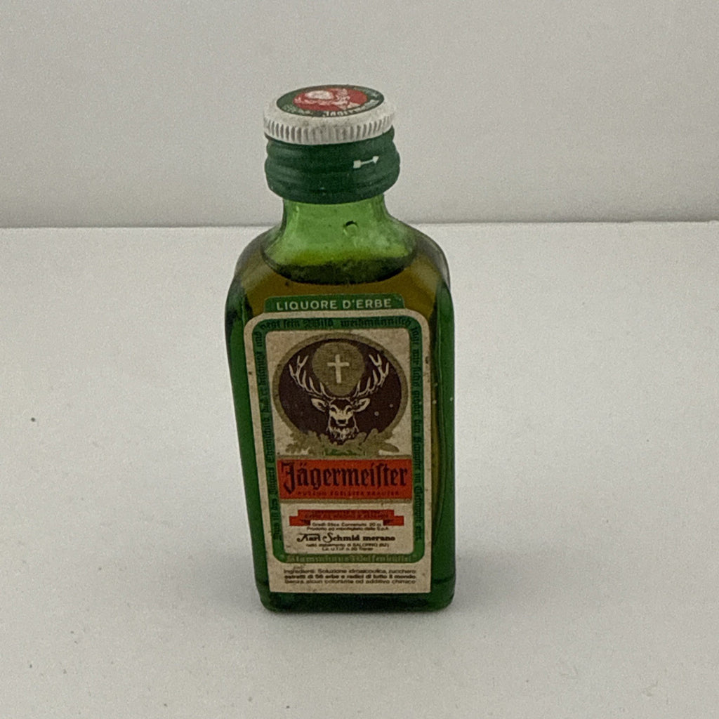 Vintage Jägermeister Herbal Liqueur Miniature 1970s-80s