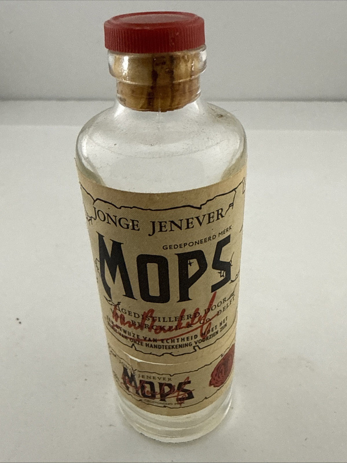 Vintage Mops Jonge Jenever Miniature Van Berckel Delft Holland