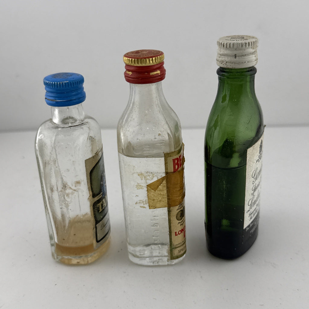 Vintage Gin Miniatures Set Beefeater Gordon’s Tann’s 1960s/70s