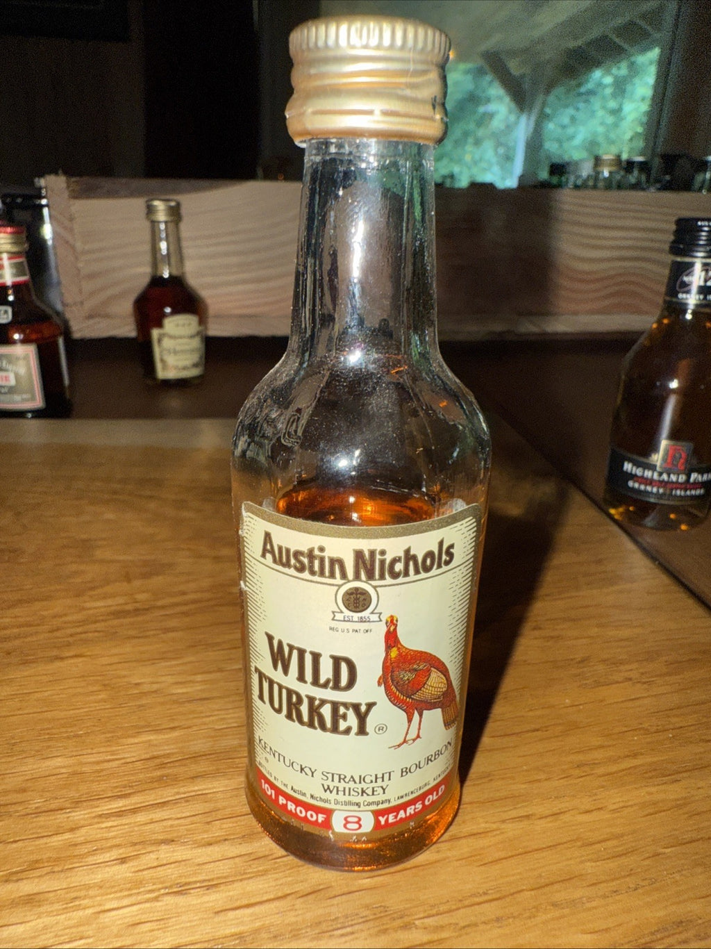 Wild Turkey 1970s 70% proof  Miniature