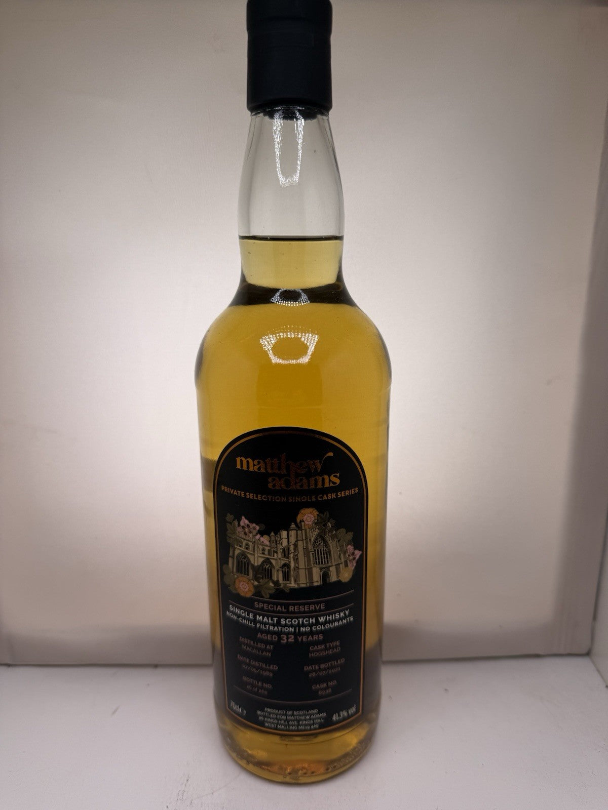 Macallan 32 Year‑Old (distilled 1989, bottled 2021, cask 6938, 26‑of‑260)