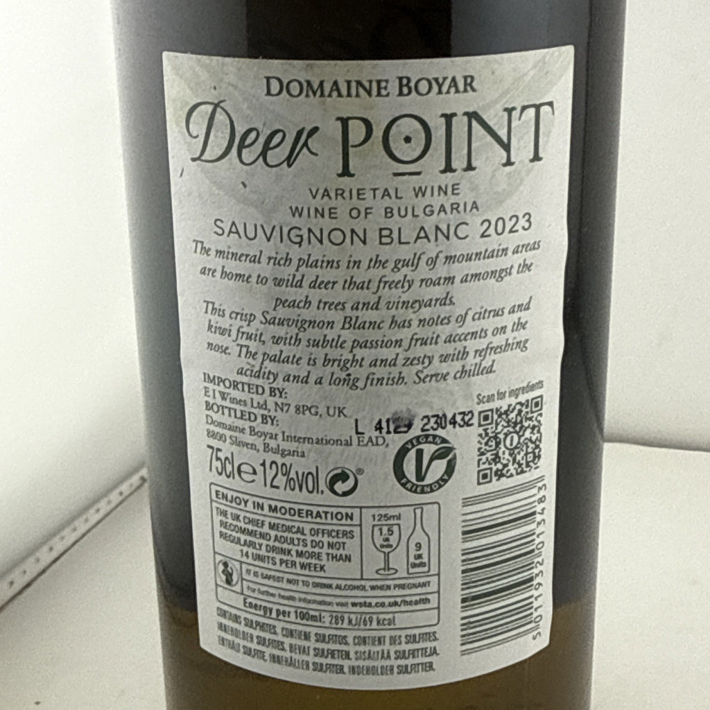 Domaine Boyar Deer Point Sauvignon Blanc 2023 Bulgarian White Wine 75cl