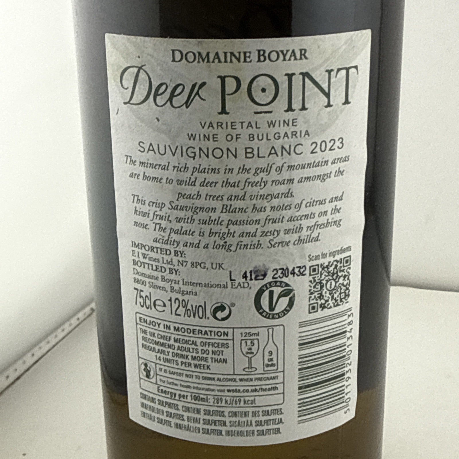 Domaine Boyar Deer Point Sauvignon Blanc 2023 Bulgarian White Wine 75cl