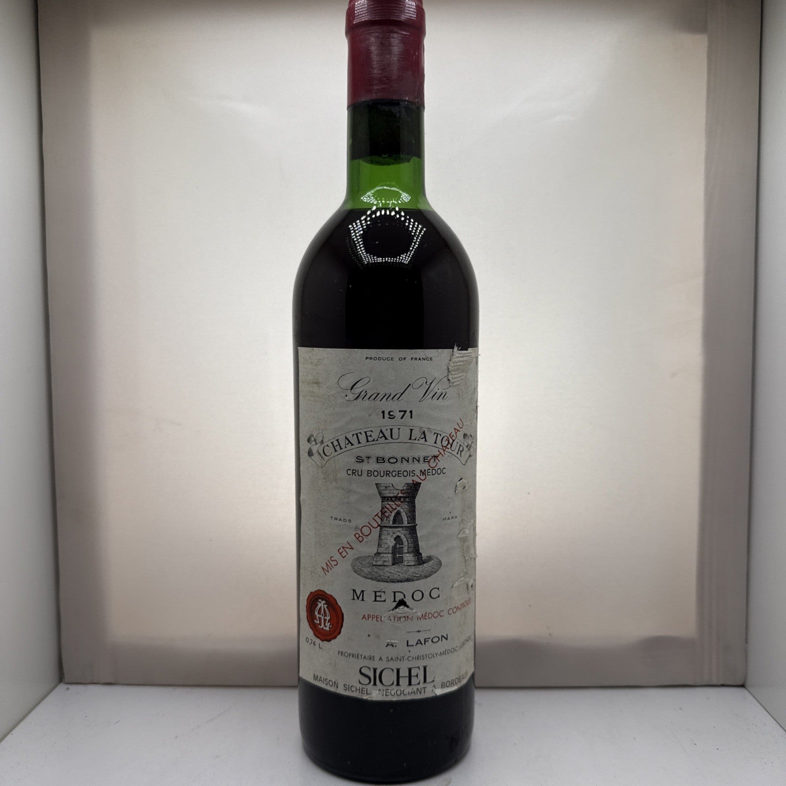 Château La Tour St Bonnet Médoc Cru Bourgeois 1971 Bordeaux 74cl