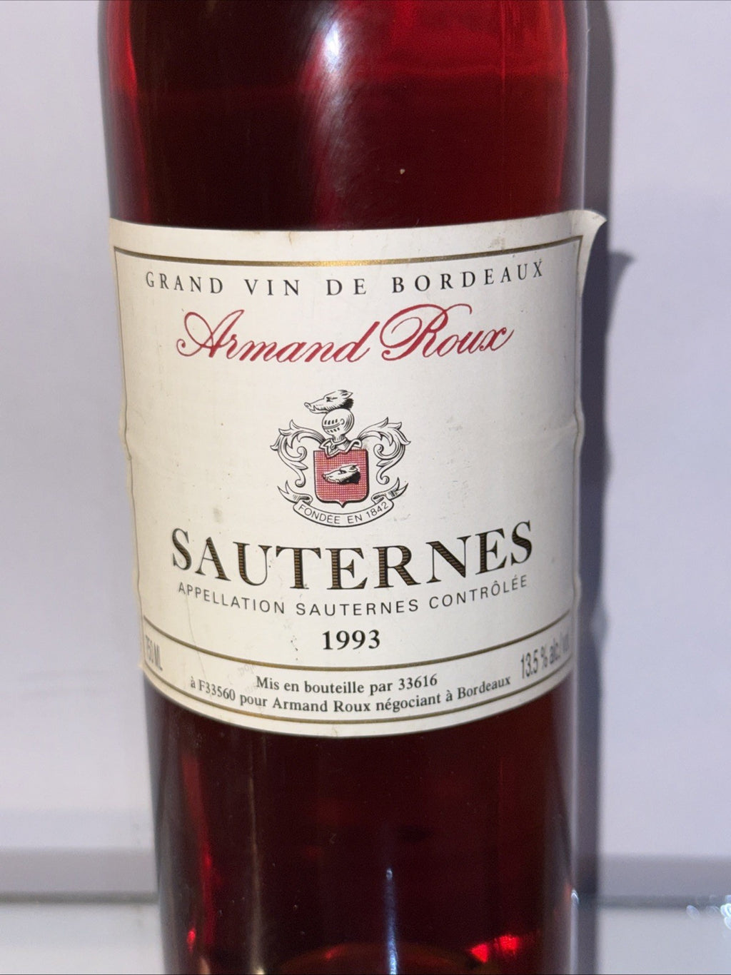 Armand Roux Sauternes 1993  70cl