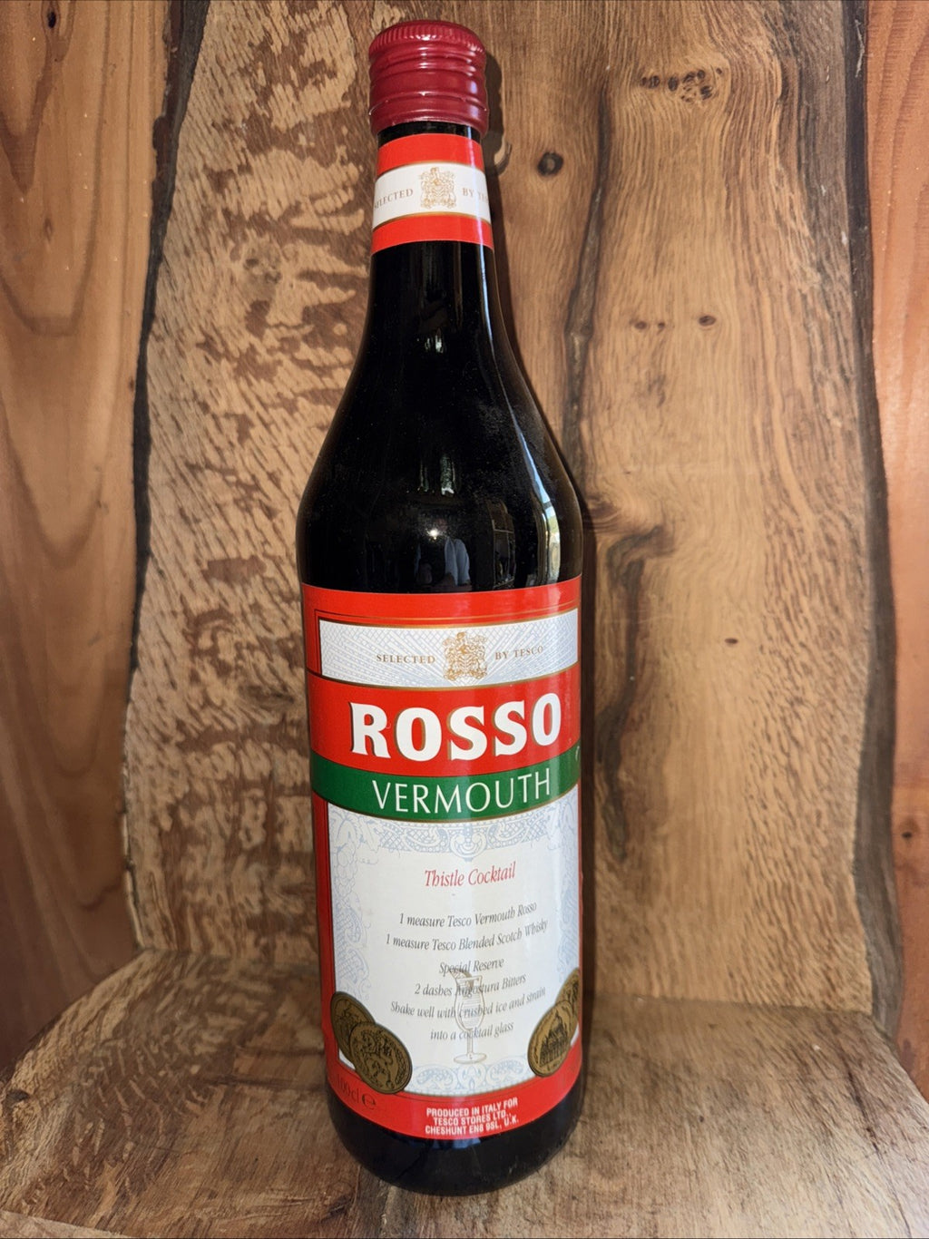 Tesco Rosso Vermouth from 1980s Full Good Condition