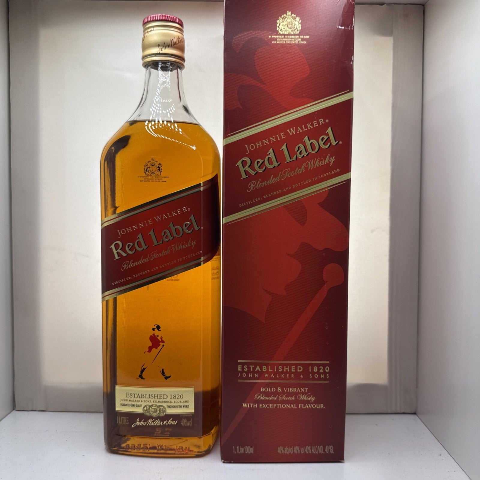Johnnie Walker Red Label Older Bottling 1L 40% Boxed Scotch Whisky Approx 2010
