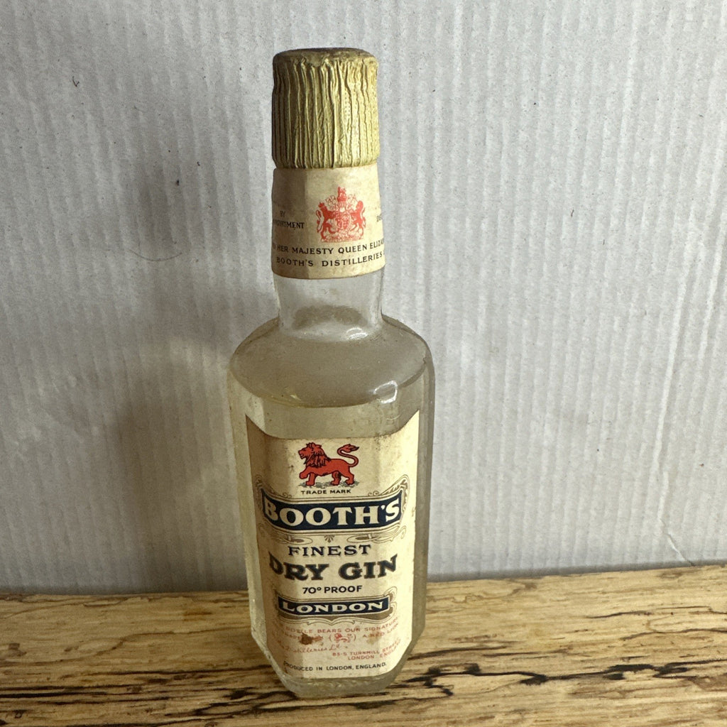 Booth's Finest Dry Gin Miniature 1960s