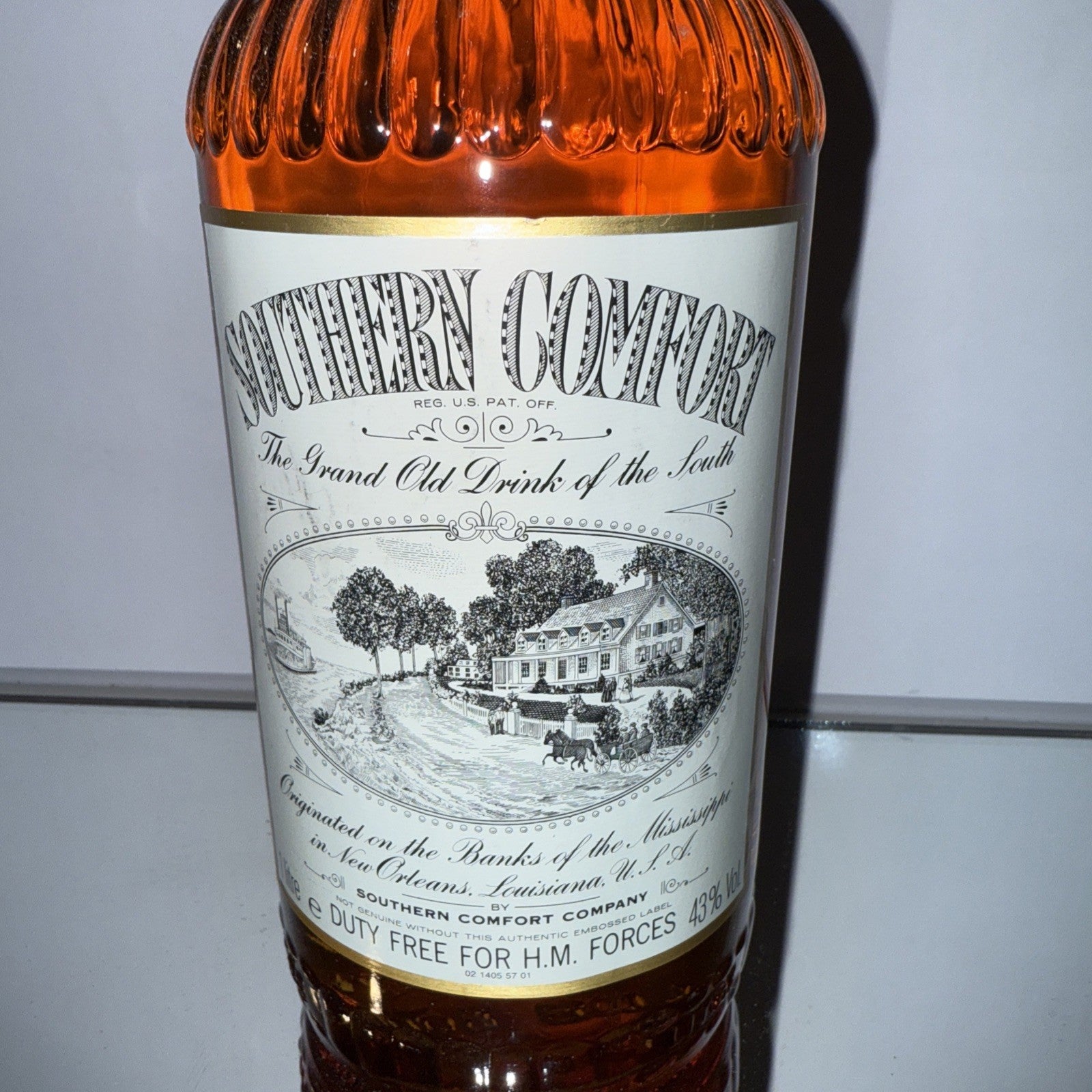 1980s Bottle of Southern Comfort 70 cl 43% ABV For HM Forces Collectors Bottle