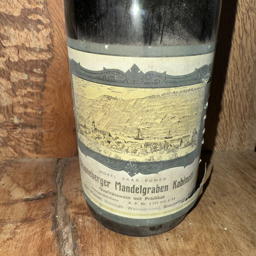 Brauneberger Mandelgraben Kabinett 75CL Mosel Saar Ruler GERMANY  1973