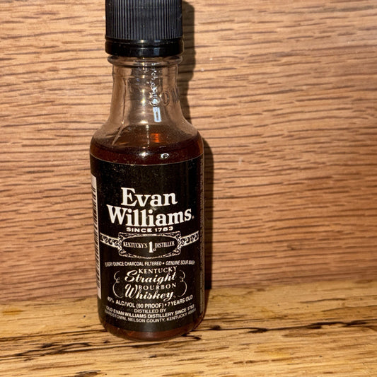 1970s  Evan Williams Bourbon Miniature Vintage Full