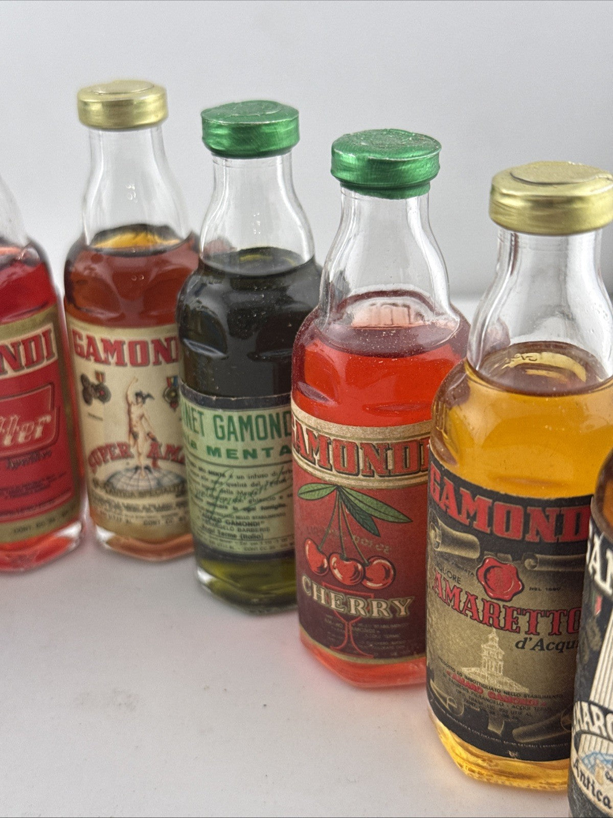 Vintage Gamondi Italian Liqueur Miniatures Set 1960s/70s x11 Bottles