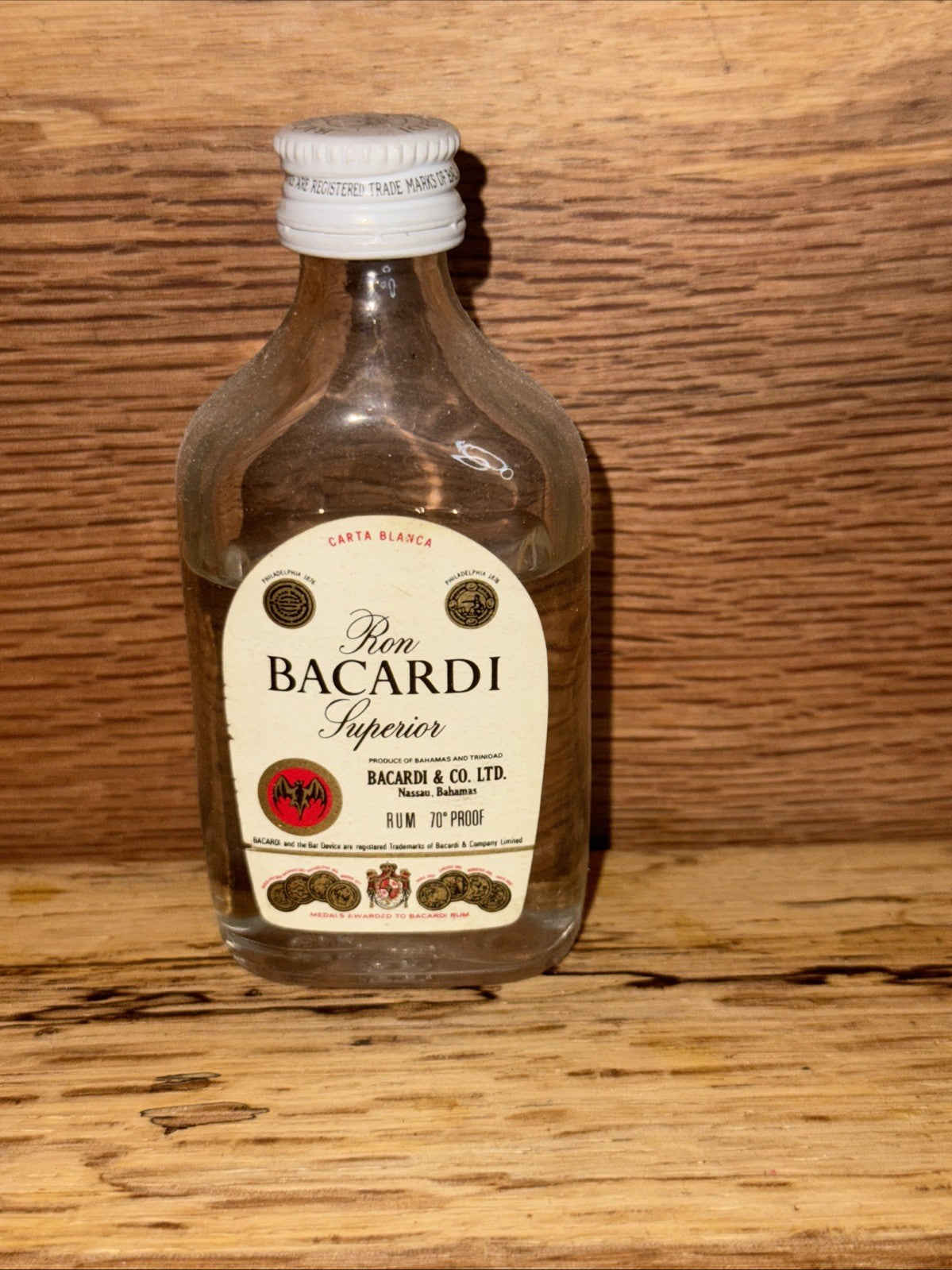 1970s Bacardi Rum Miniature Vintage