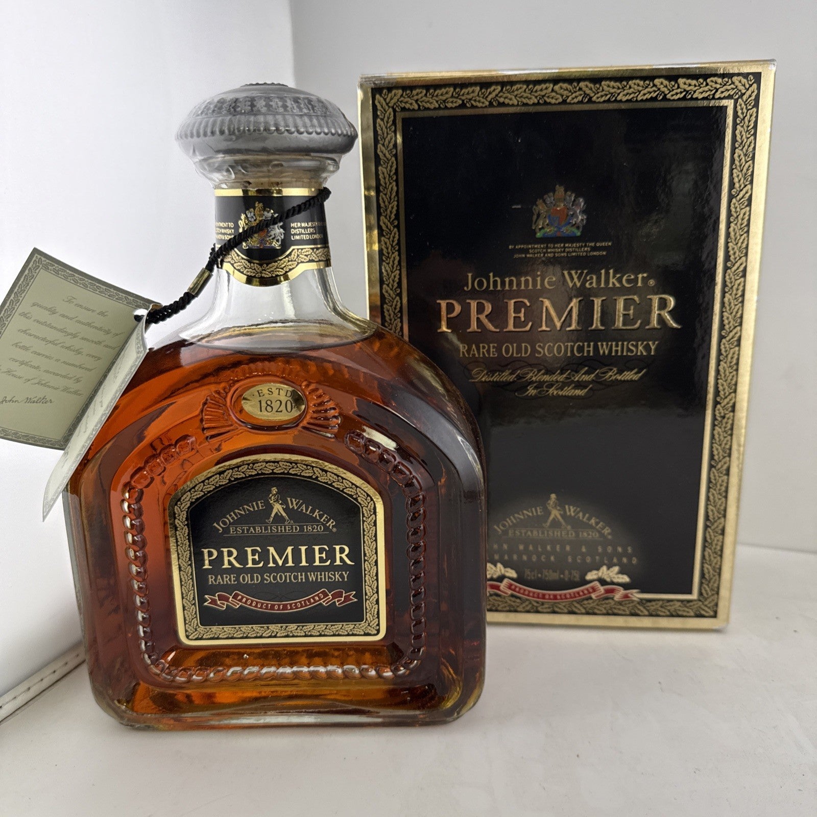 Johnnie Walker Premier Rare Old Scotch Whisky Decanter + Box